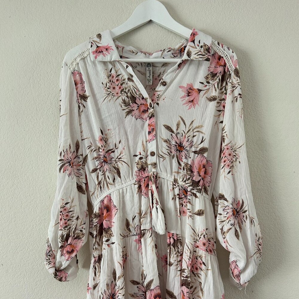 America Rag Floral Dress with Buttons